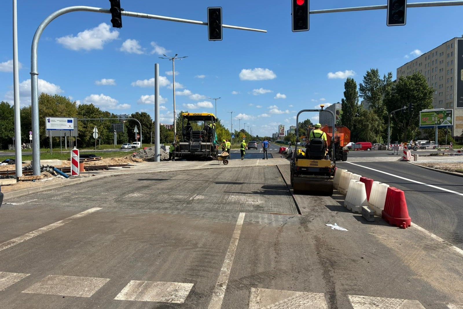 Prace drogowe na Szosie Lubickiej w Toruniu