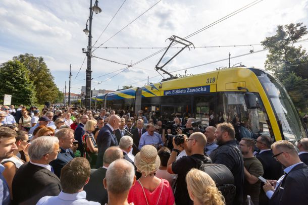 Parada na otwarcie linii tramwajowej na północ