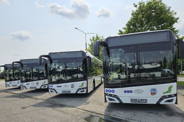 Białe autobusy hybrydowe MZK w Toruniu