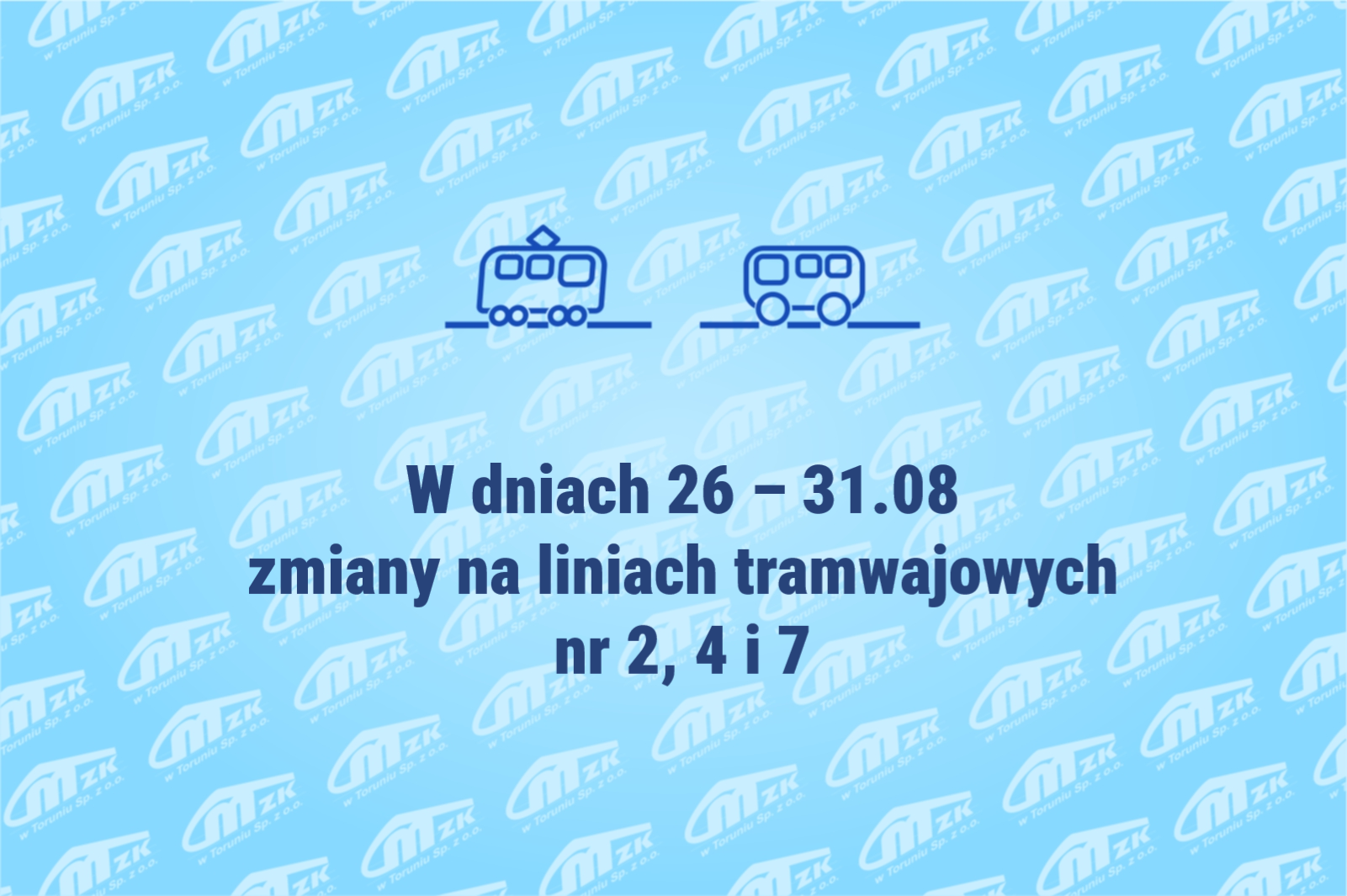 Komunikat dla pasażerów - grafika