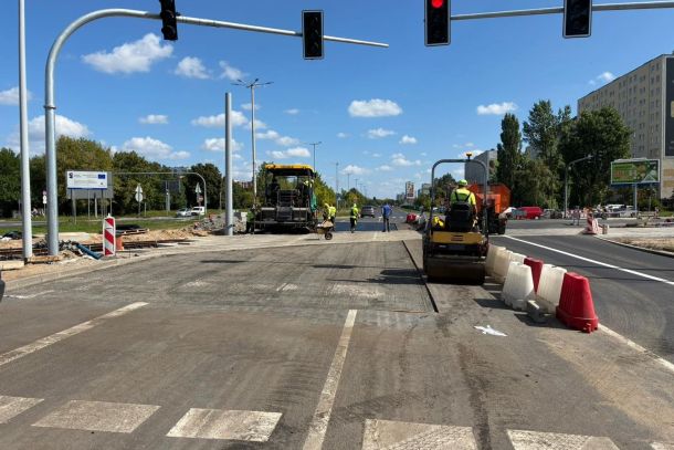 Prace drogowe na Szosie Lubickiej w Toruniu